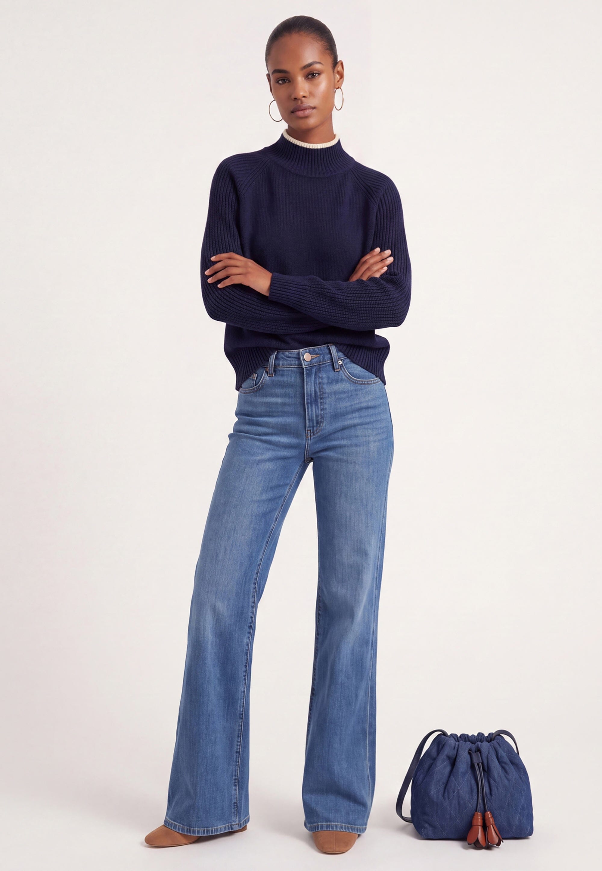 PULL COL MONTANT - DARI - MARINE/ECRU PULL NEW KOOKAI Mode Kookai
