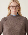 PULL COL MONTANT - DARI - TAUPE/CIEL PULL NEW KOOKAI Mode Kookai