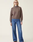 PULL COL MONTANT - DARI - TAUPE/CIEL PULL NEW KOOKAI Mode Kookai