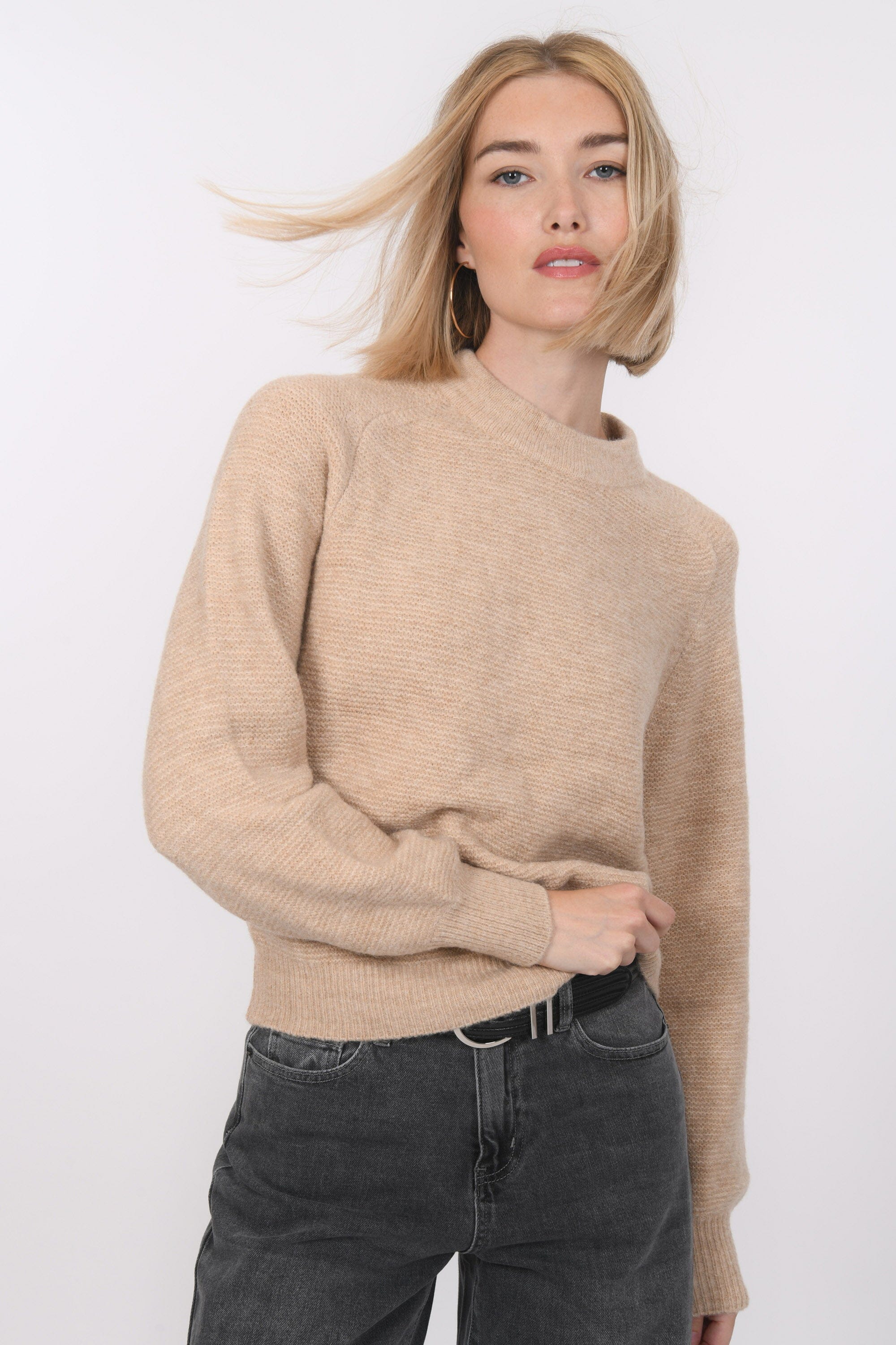 PULL COL ROND - BAMBI - CAMEL PULL NEW KOOKAI Mode Kookai