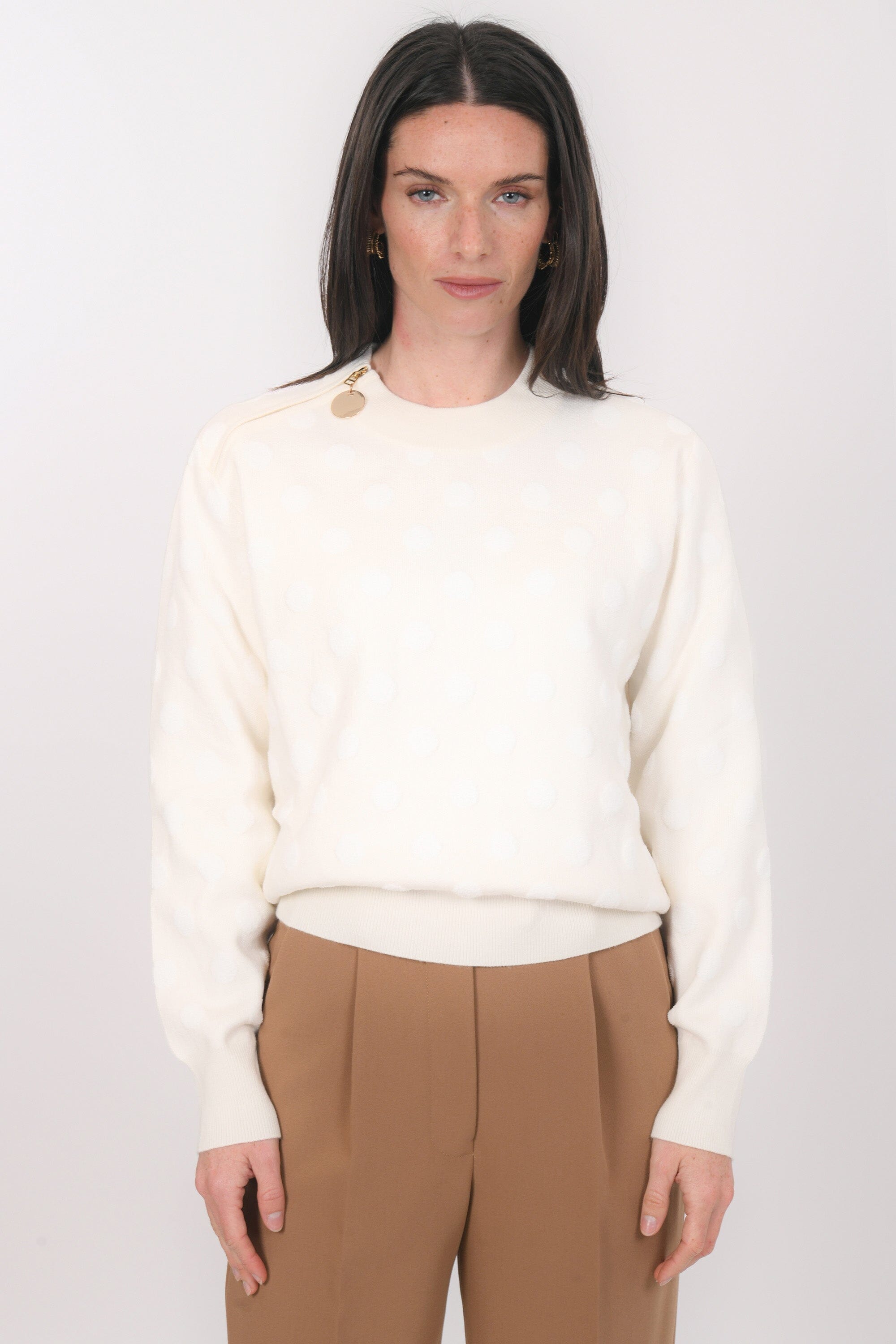 PULL COL ROND - BESSY - ECRU PULL NEW KOOKAI Mode Kookai