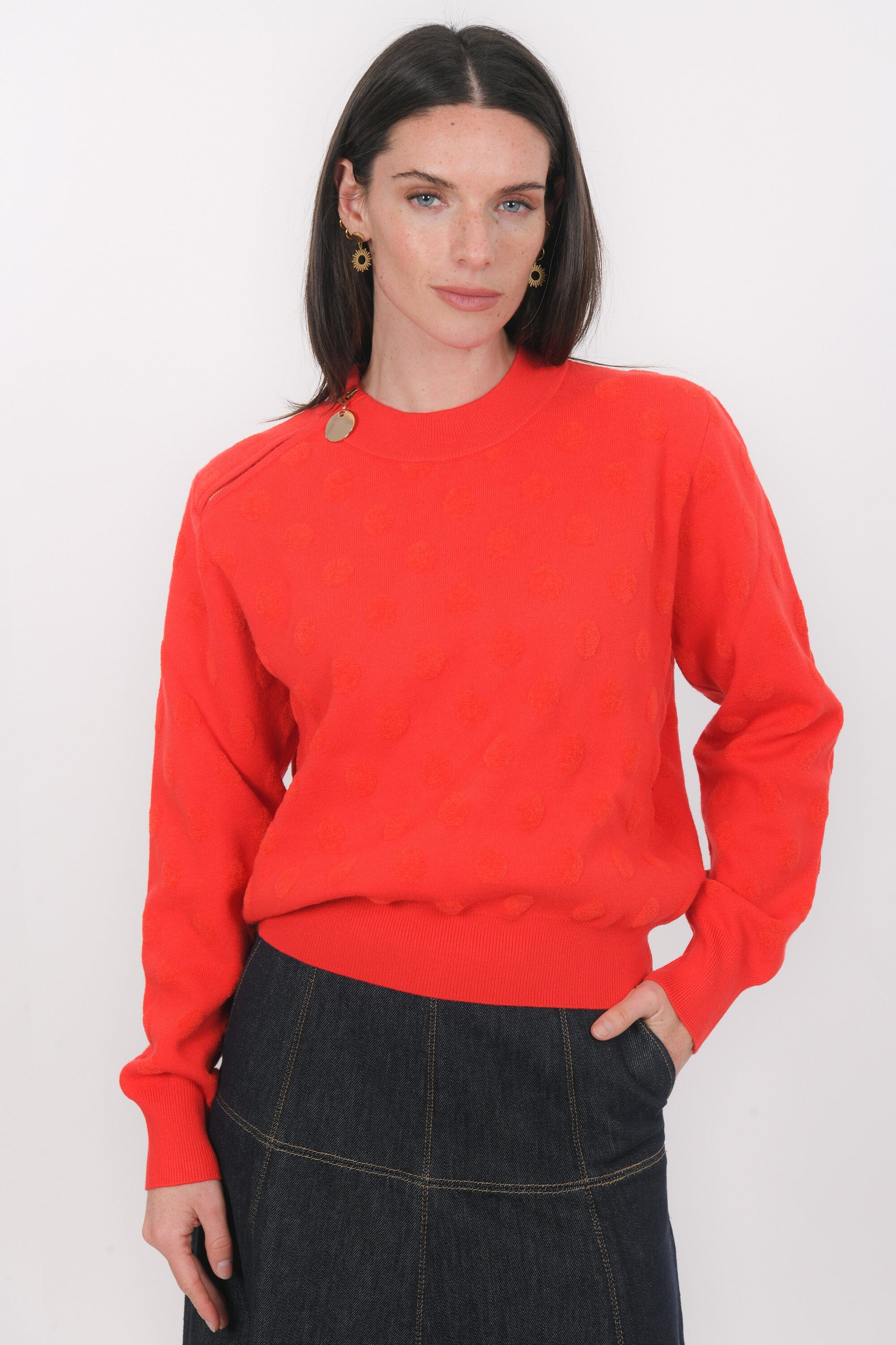 PULL COL ROND - BESSY - ROUGE PULL NEW KOOKAI Mode Kookai