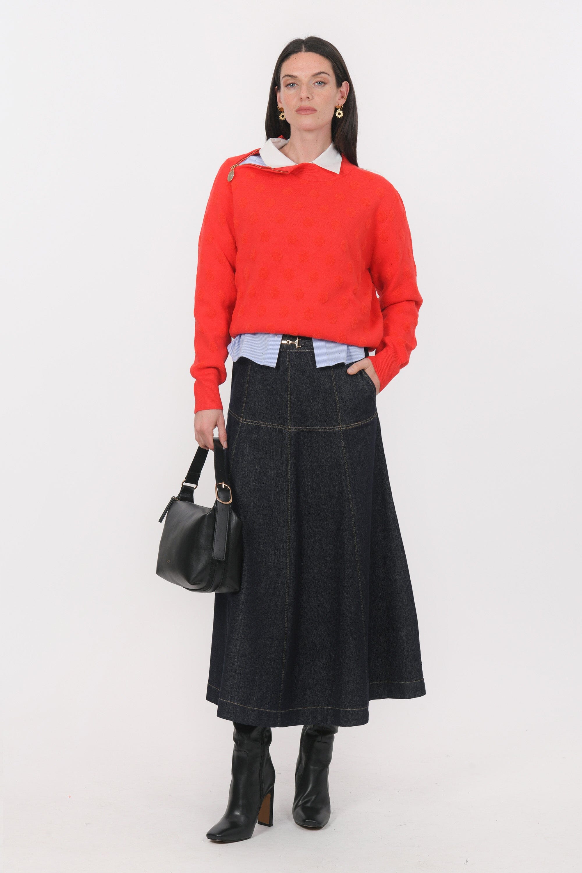 PULL COL ROND - BESSY - ROUGE PULL NEW KOOKAI Mode Kookai