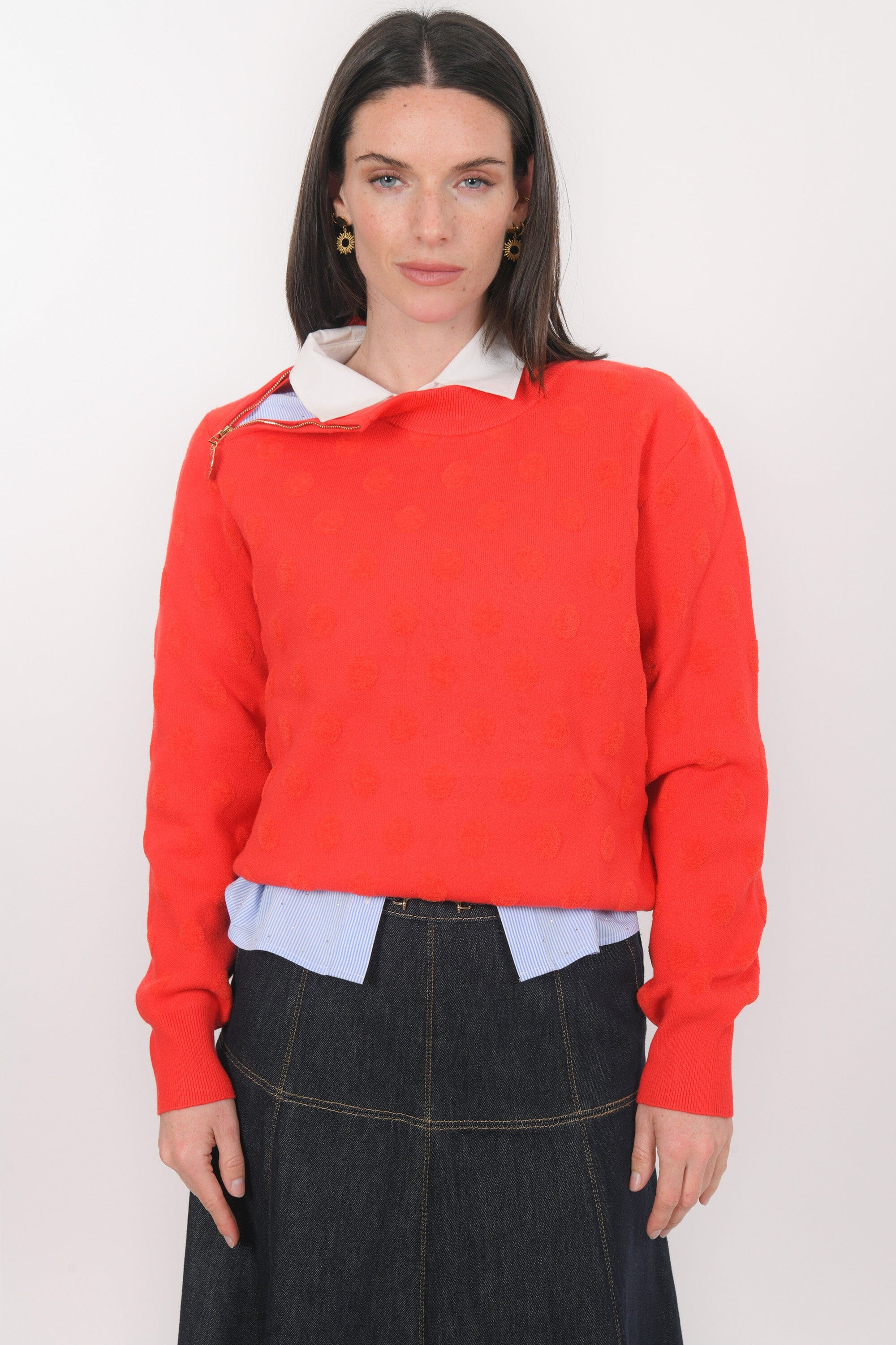 PULL COL ROND - BESSY - ROUGE PULL NEW KOOKAI Mode Kookai