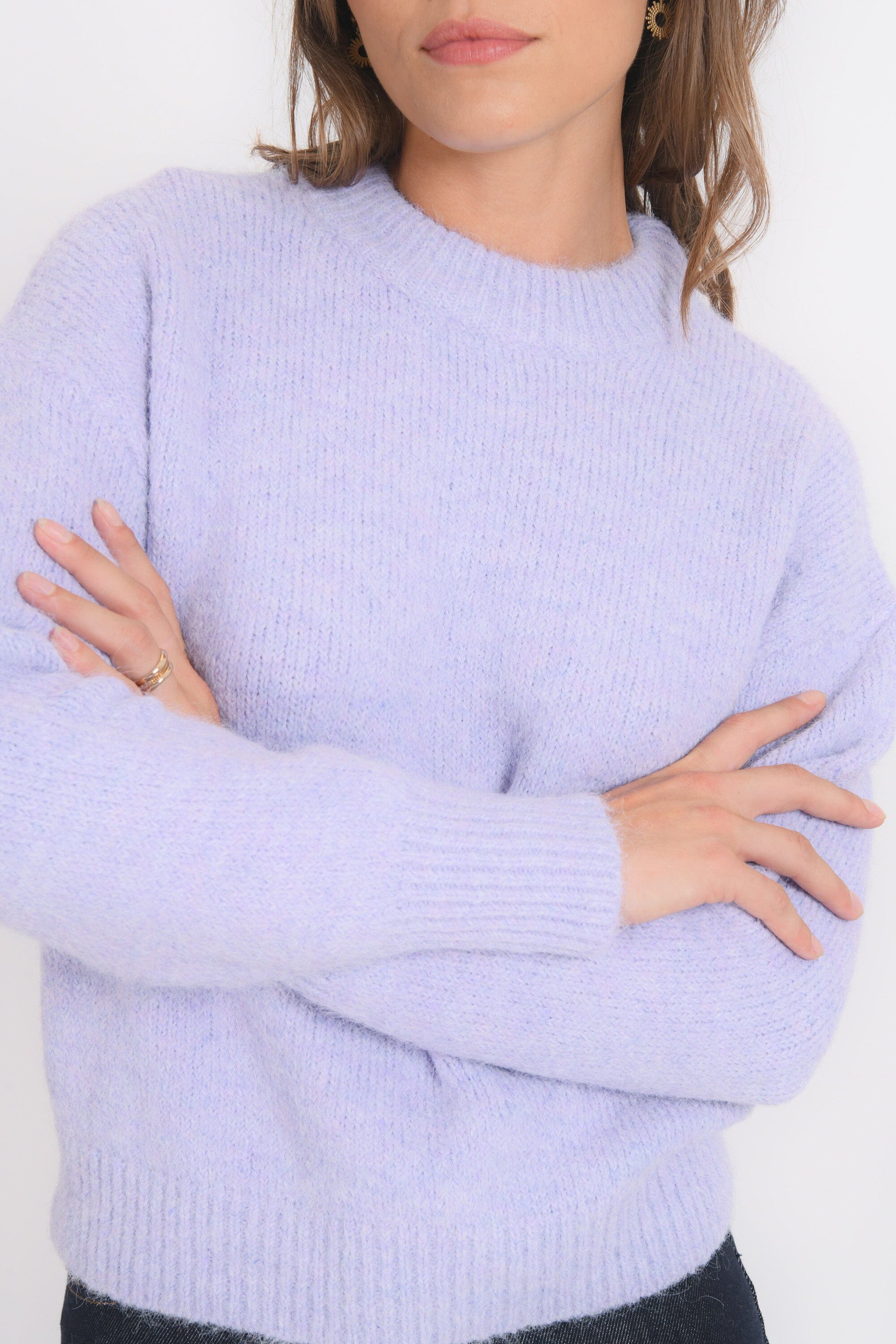 PULL COL ROND - BIANCA - LILAS PULL NEW KOOKAI Mode Kookai