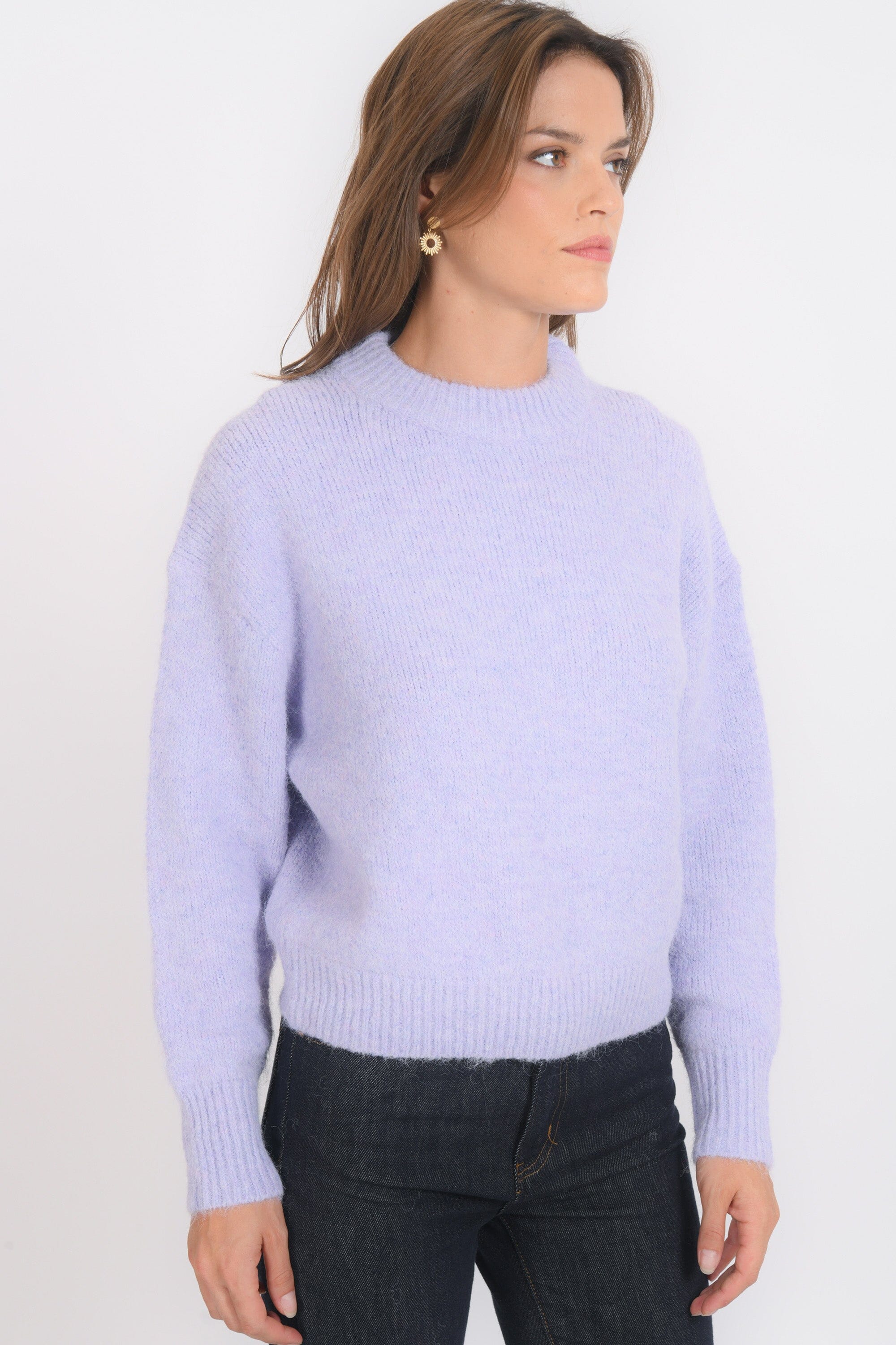 PULL COL ROND - BIANCA - LILAS PULL NEW KOOKAI Mode Kookai