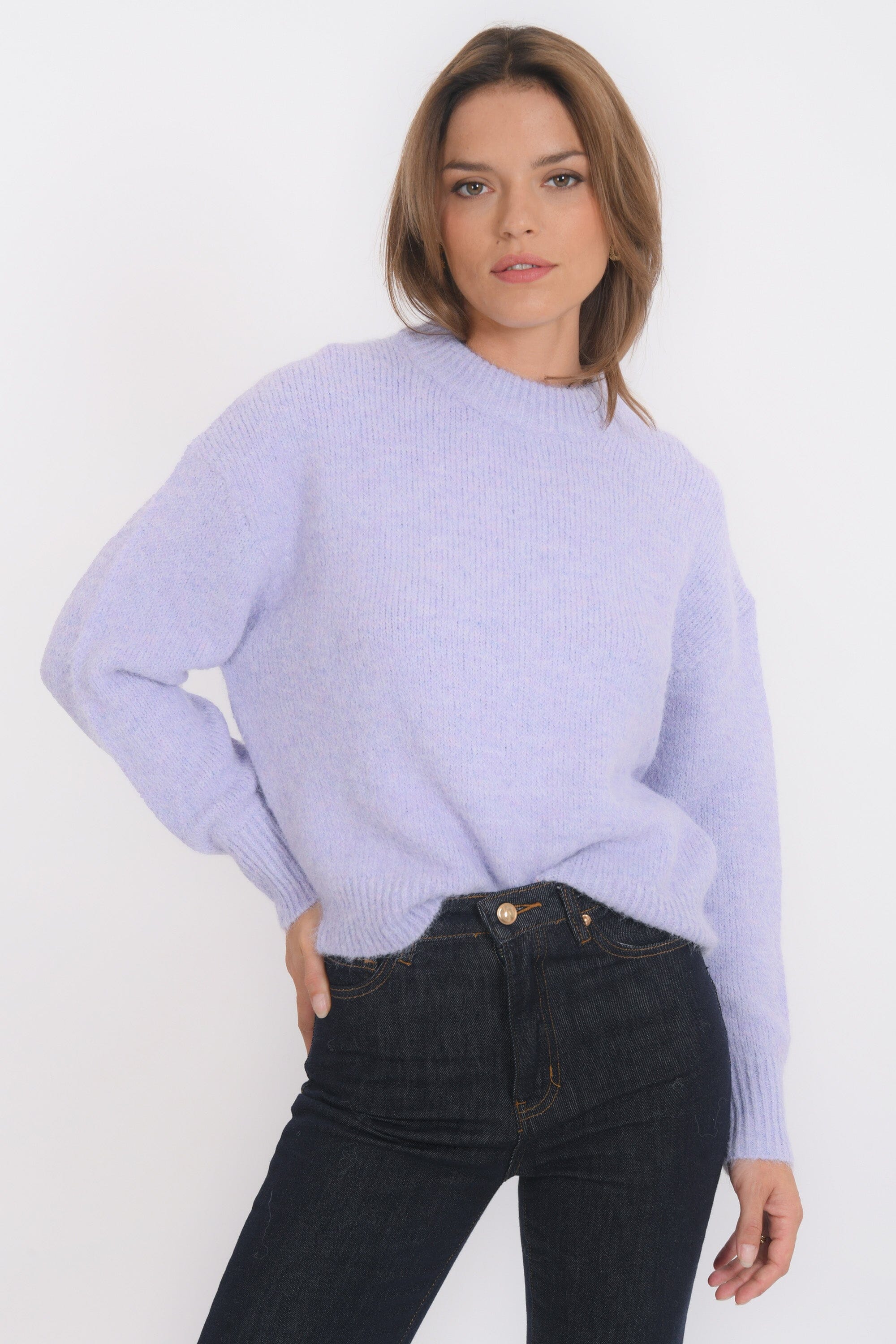 PULL COL ROND - BIANCA - LILAS PULL NEW KOOKAI Mode Kookai
