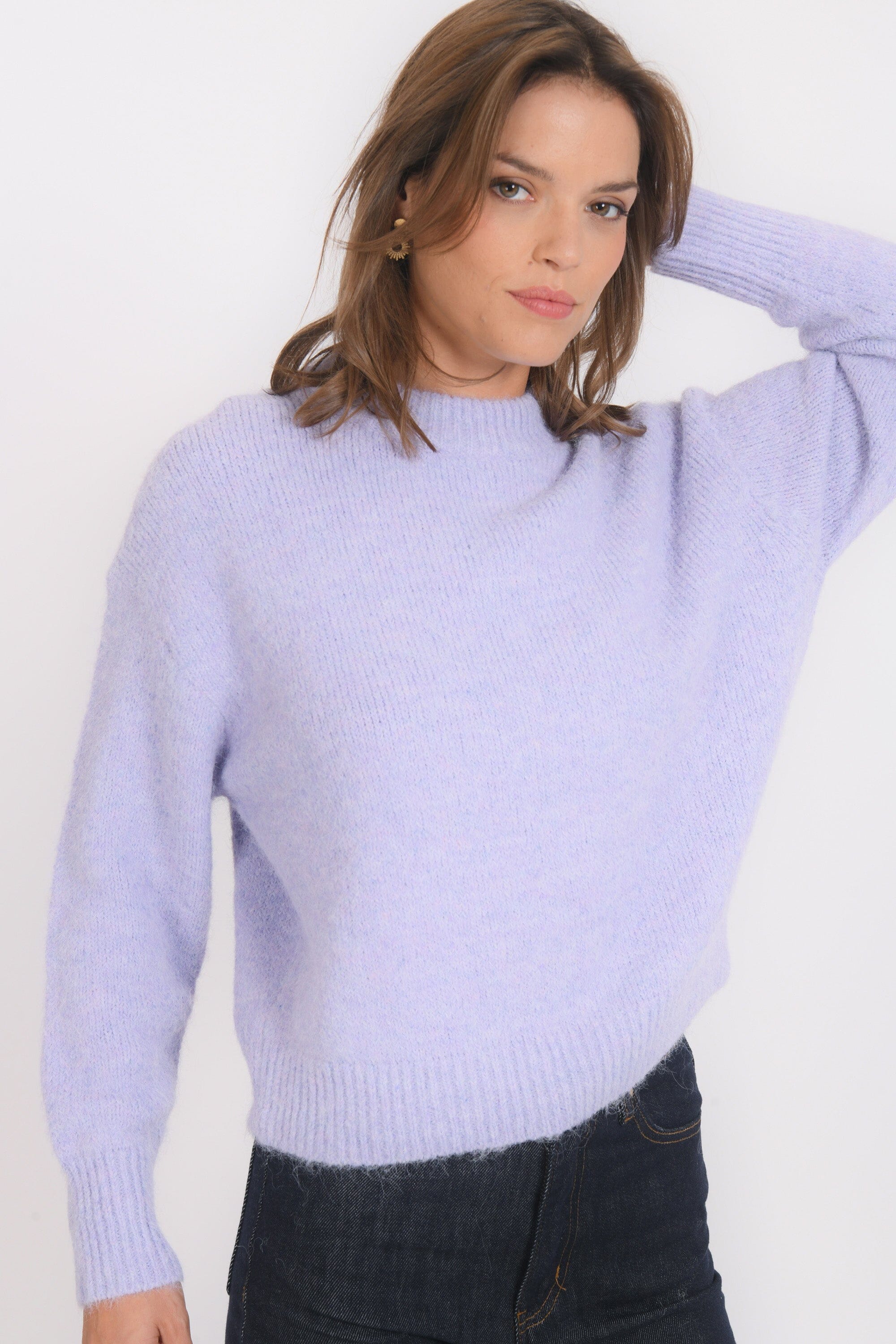 PULL COL ROND - BIANCA - LILAS PULL NEW KOOKAI Mode Kookai