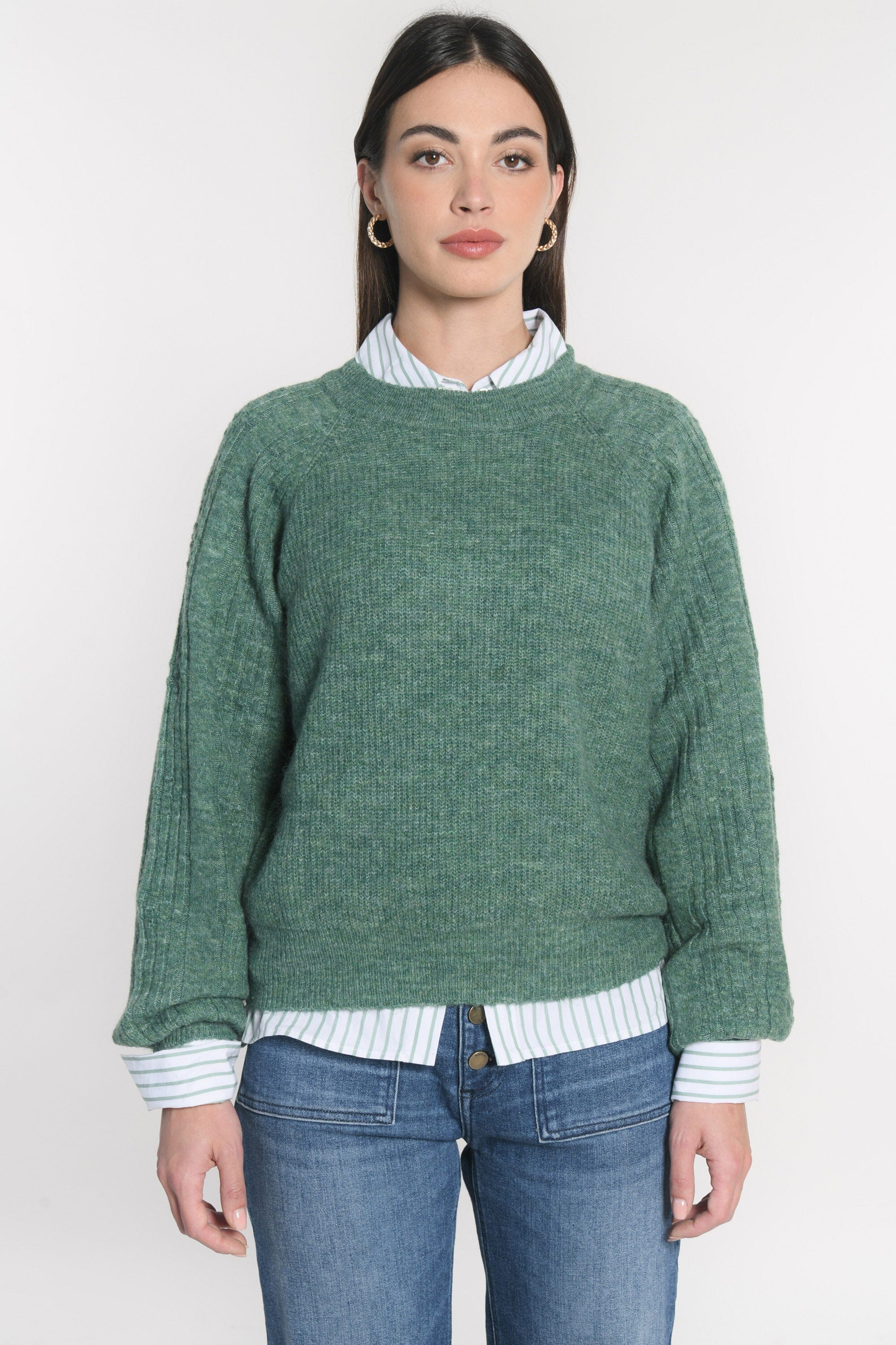 PULL COL ROND CARRY GREEN PULL KOOKAI Mode Kookai