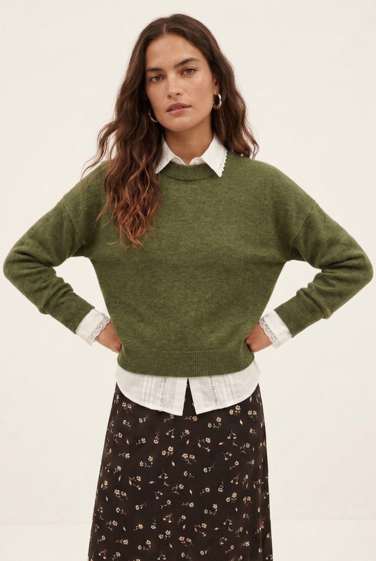 PULL COL ROND - DANITA - KAKI PULL NEW KOOKAI Mode Kookai
