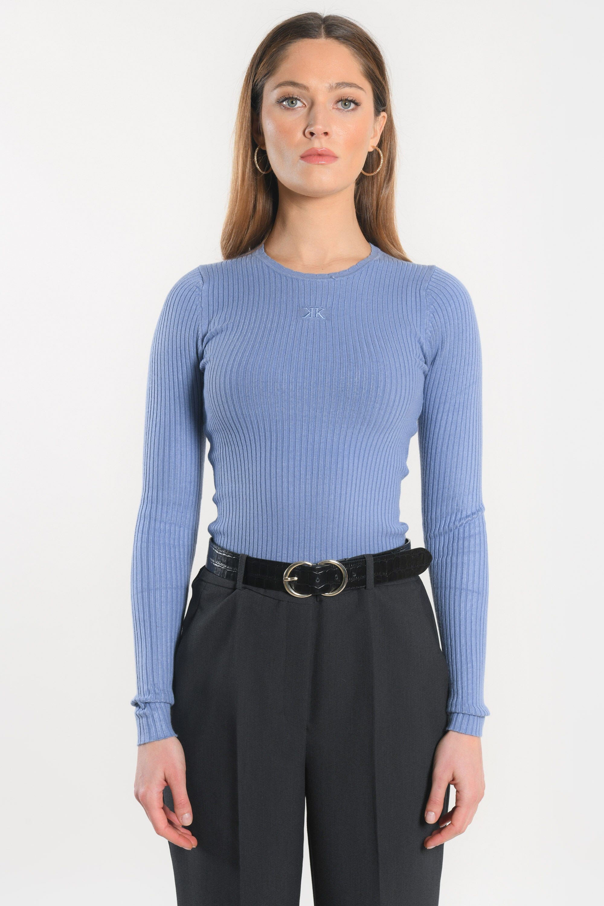 PULL COL ROND - ELISA - MANOR BLUE PULL KOOKAI Mode Kookai