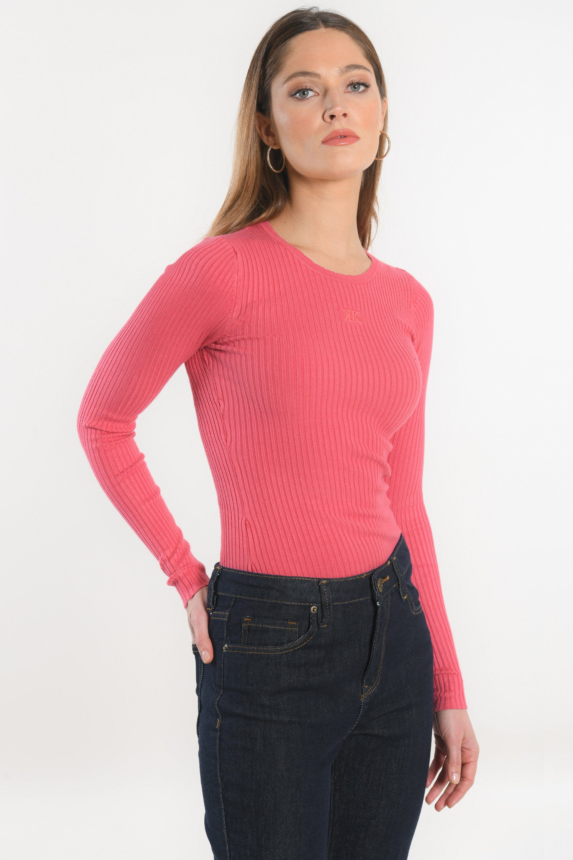 PULL COL ROND - ELISA - RAPTUR ROSE PULL KOOKAI Mode Kookai