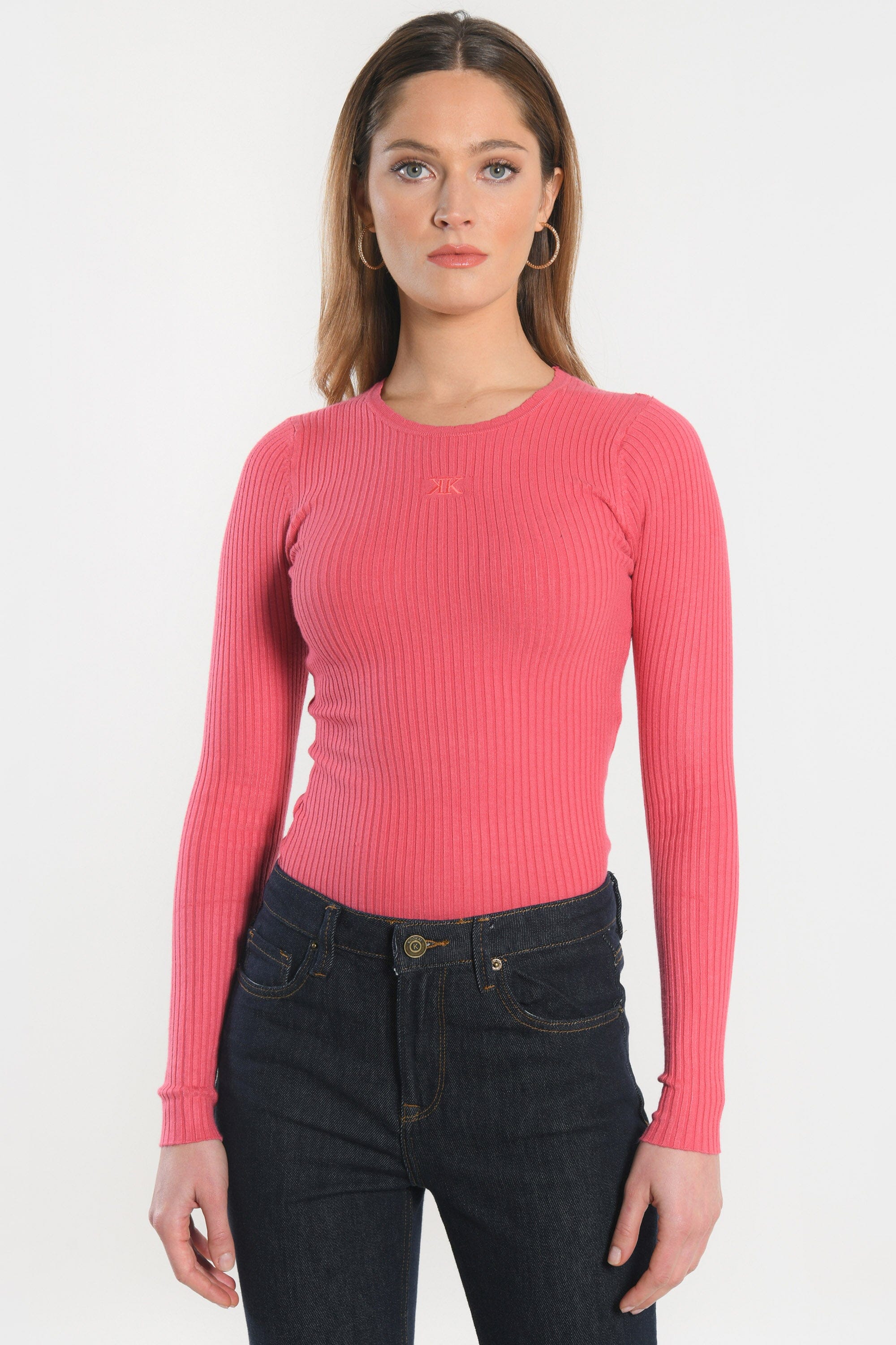 PULL COL ROND - ELISA - RAPTUR ROSE PULL KOOKAI Mode Kookai