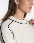PULL COL ROND GABBY ÉCRU/NOIR PULL KOOKAI Mode Kookai