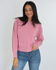 PULL COL ROND GABBY ROSE/BEIGE CHINÉ PULL KOOKAI Mode Kookai