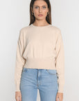 PULL COL ROND NOLWENN BEIGE CHINE PULL KOOKAI Mode Kookai