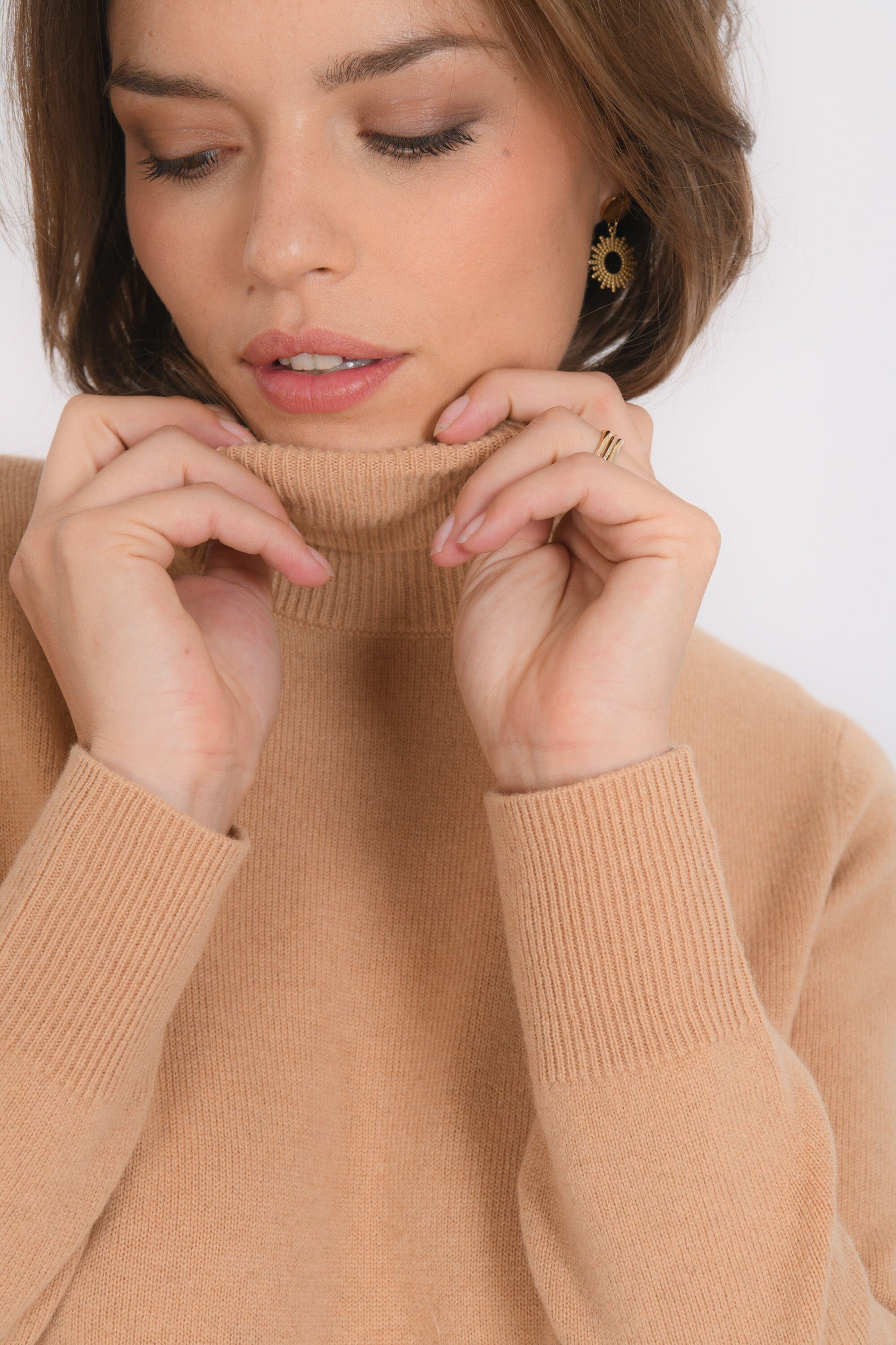 PULL COL ROULE - B-ANITA - CAMEL PULL NEW KOOKAI Mode Kookai