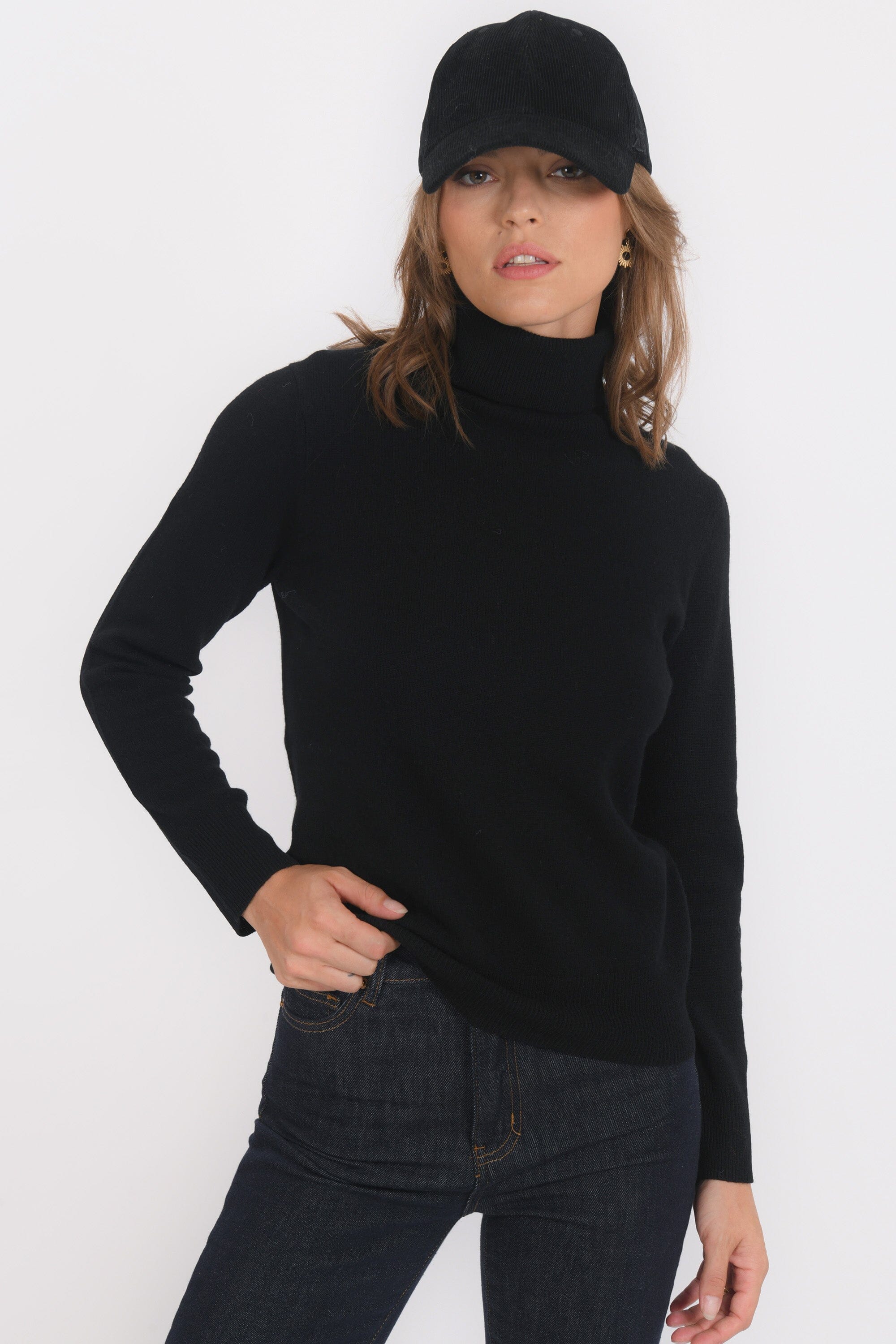 PULL COL ROULE - B-ANITA - NOIR PULL NEW KOOKAI Mode Kookai