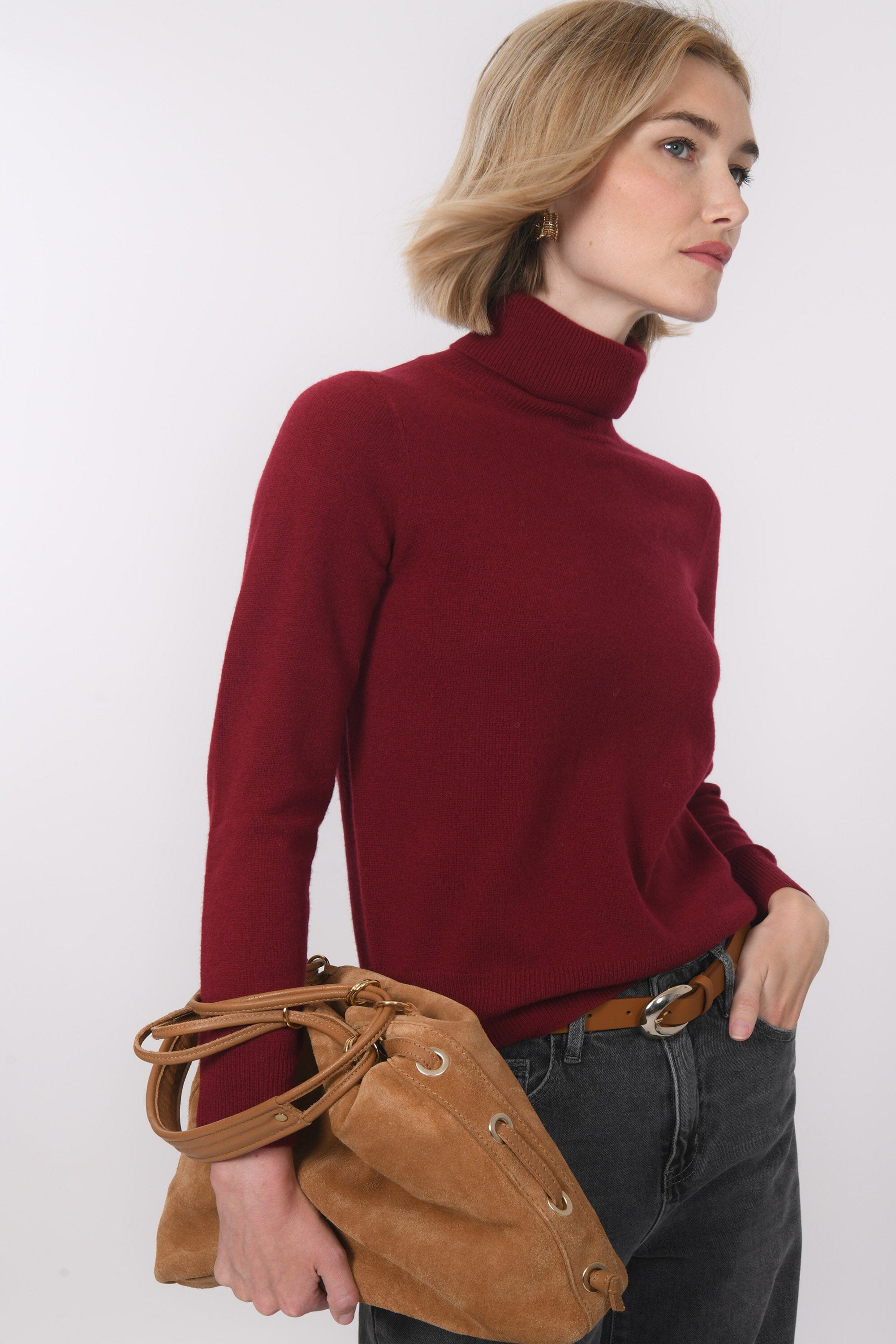 PULL COL ROULE - B-ANITA - RHUBARBE PULL NEW KOOKAI Mode Kookai