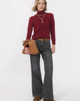 PULL COL ROULE - B-ANITA - RHUBARBE PULL NEW KOOKAI Mode Kookai