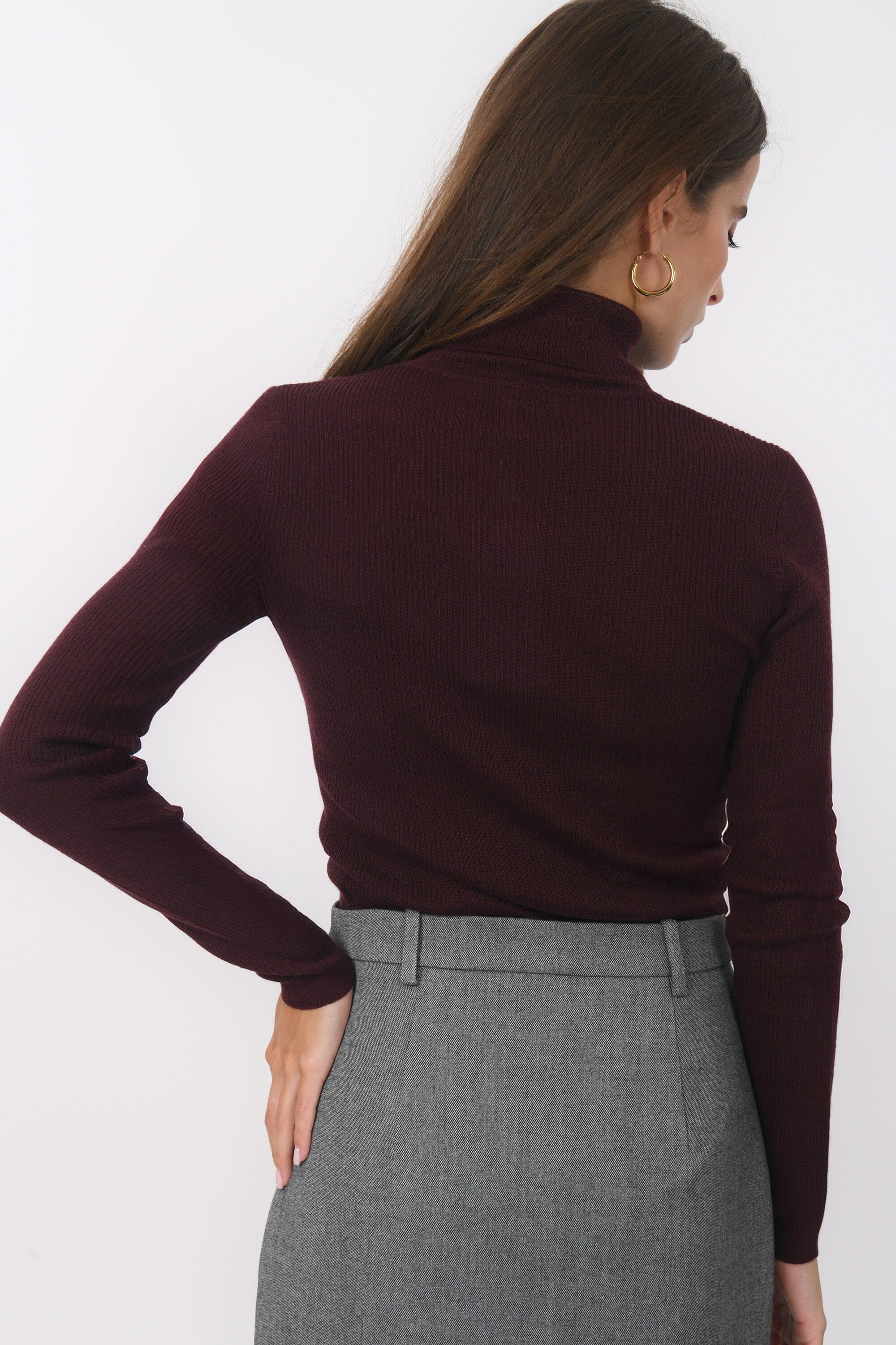 PULL COL ROULE - B-OLYMPE - BORDEAUX PULL NEW KOOKAI Mode Kookai