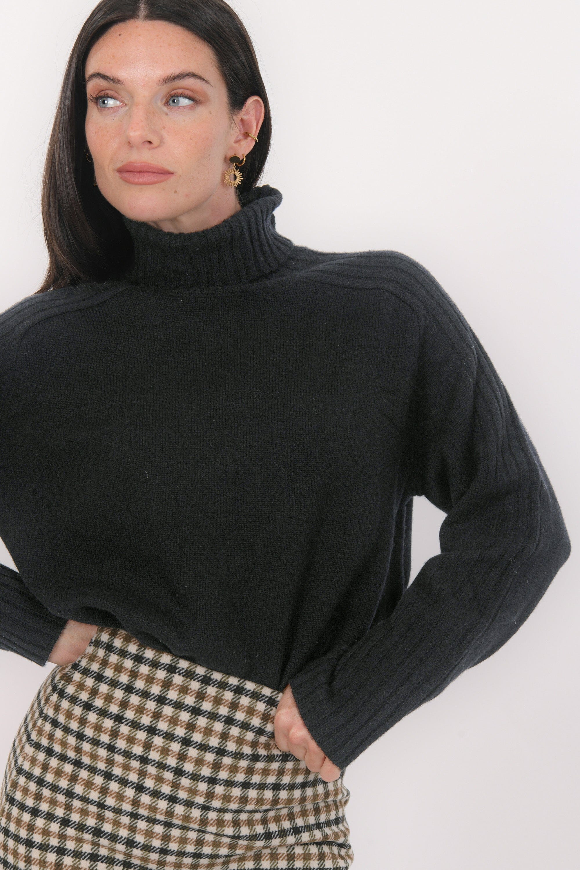 PULL COL ROULE - BART - NOIR PULL NEW KOOKAI Mode Kookai