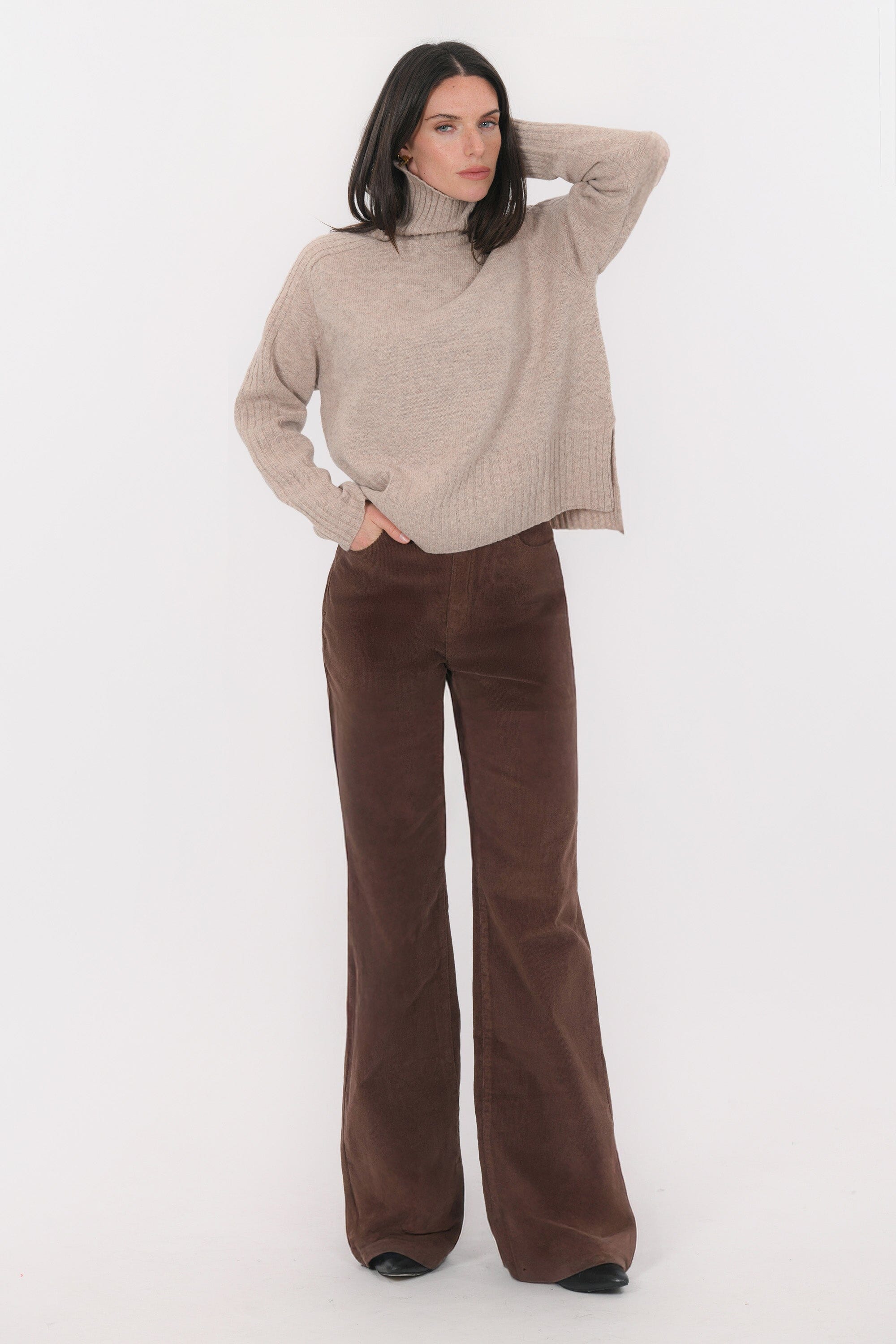 PULL COL ROULE - BART - TAUPE PULL NEW KOOKAI Mode Kookai