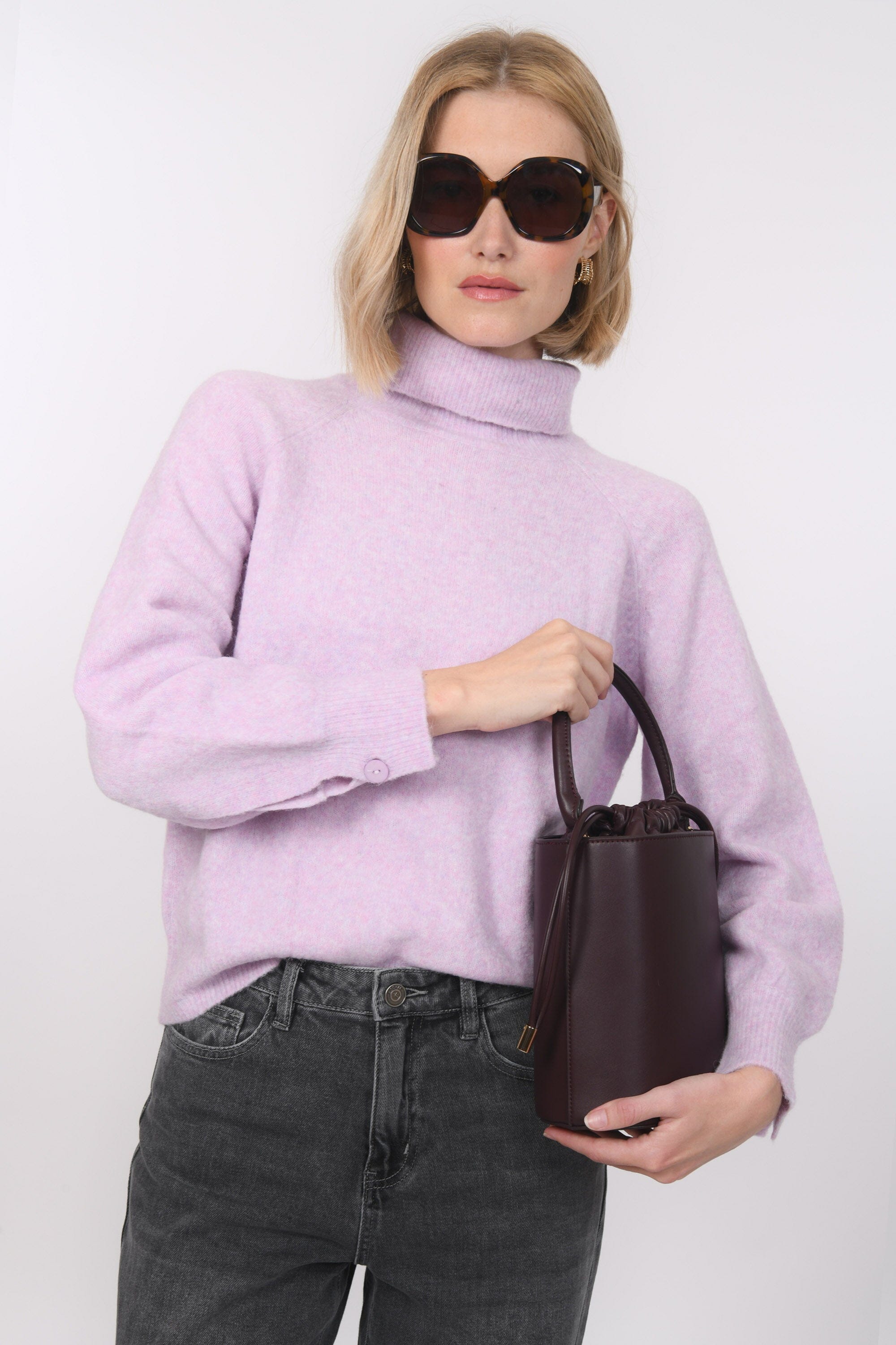 PULL COL ROULE - BRUNO - LILAS PULL NEW KOOKAI Mode Kookai