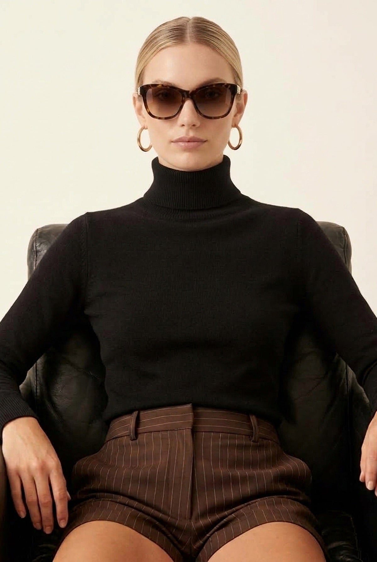 PULL COL ROULE - DANITA - NOIR PULL NEW KOOKAI Mode Kookai