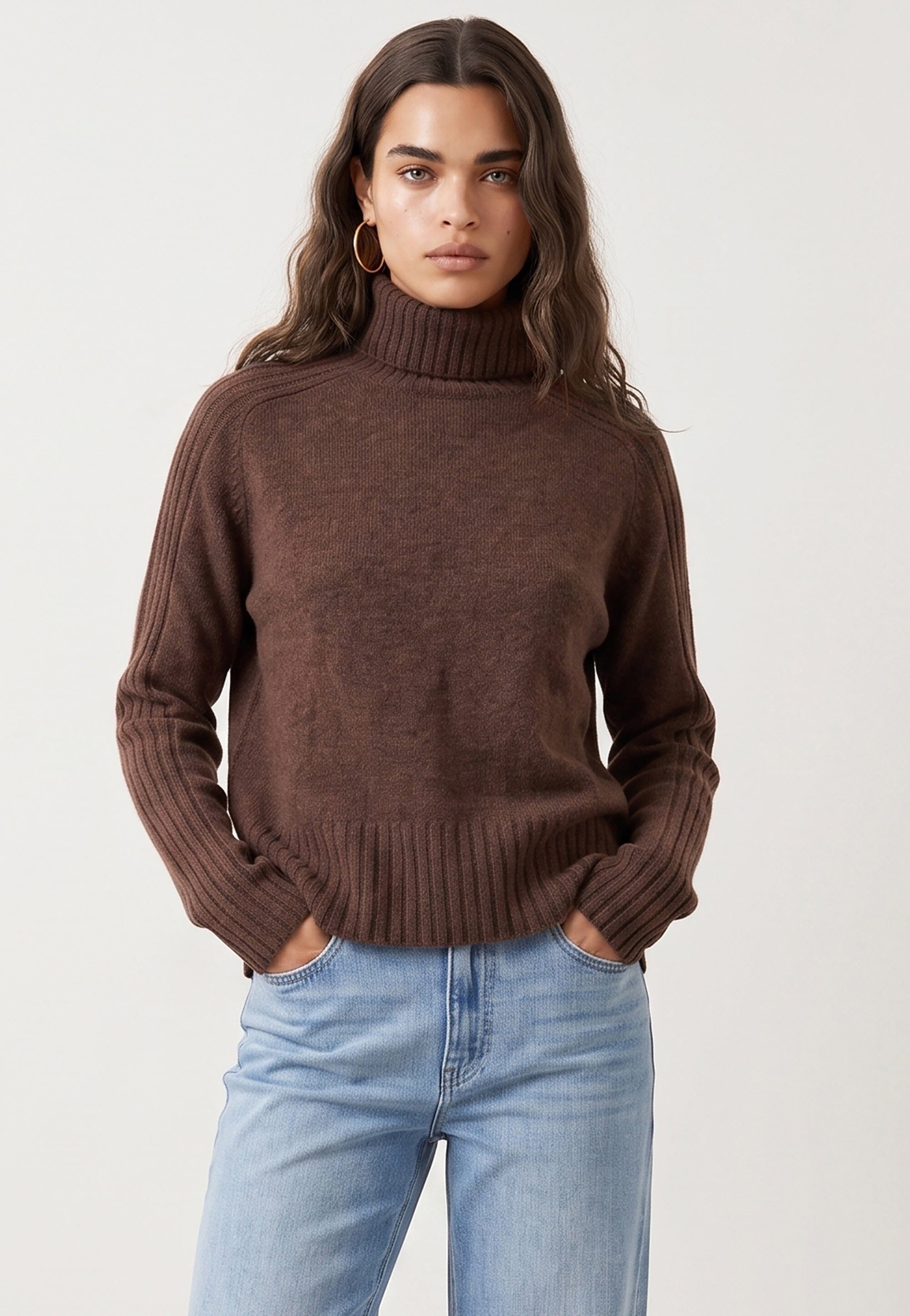 PULL COL ROULE - DOROTHEE - CHOCOLAT PULL NEW KOOKAI Mode Kookai