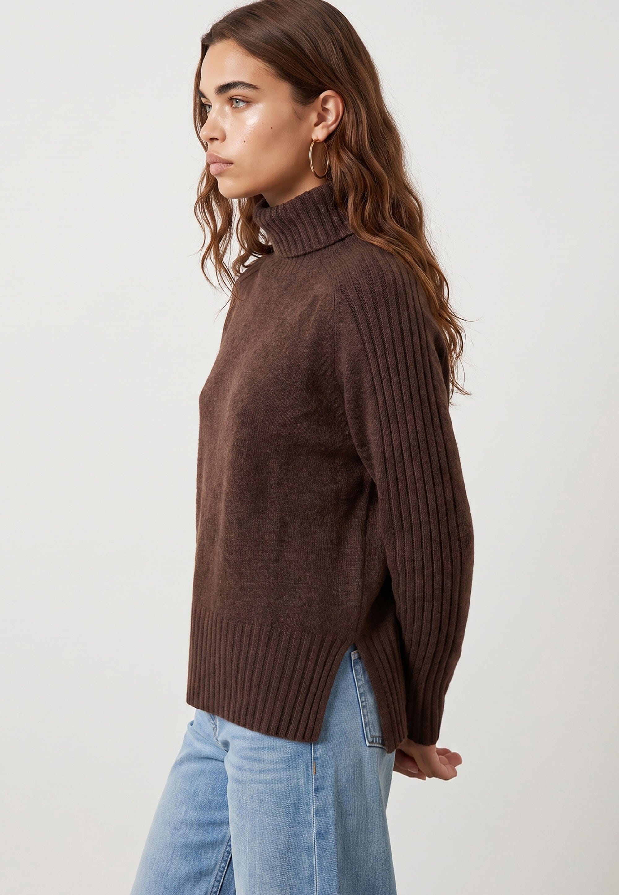 PULL COL ROULE - DOROTHEE - CHOCOLAT PULL NEW KOOKAI Mode Kookai