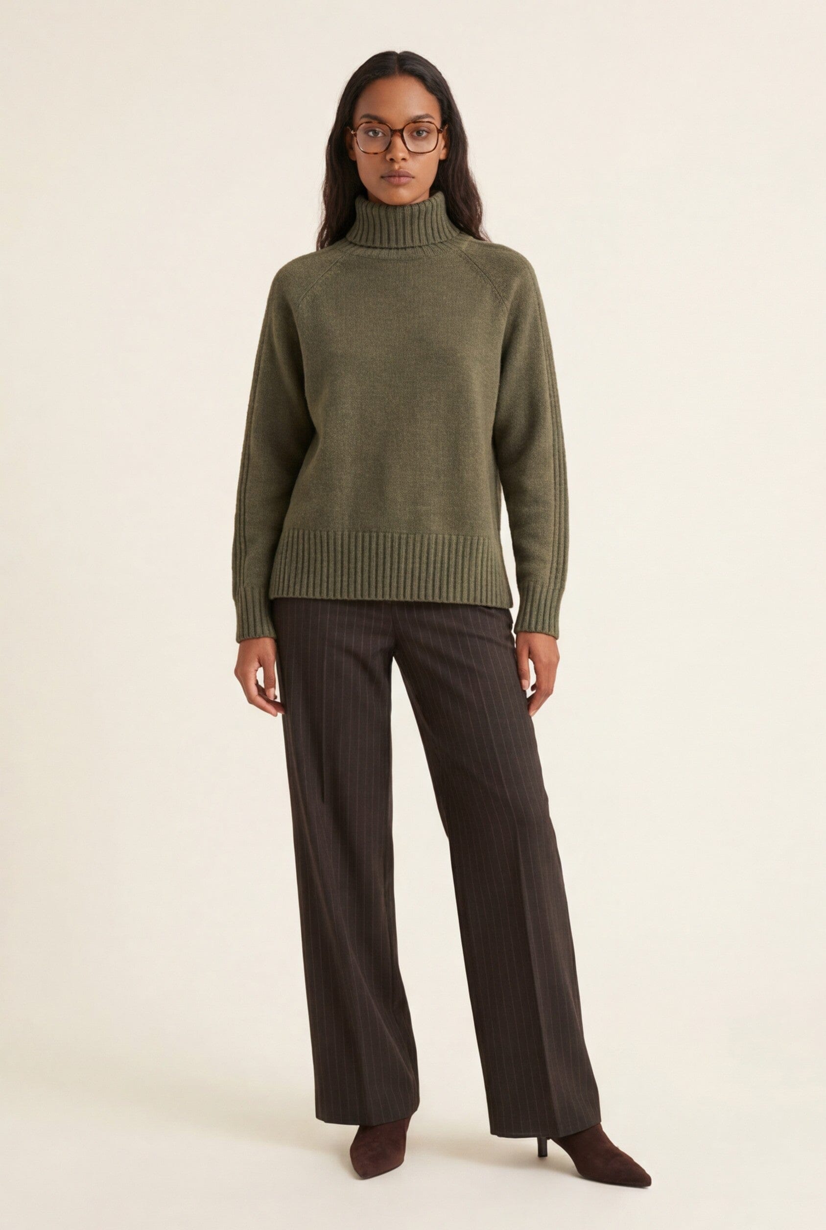 PULL COL ROULE - DOROTHEE - KAKI PULL NEW KOOKAI Mode Kookai