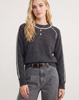 PULL COL ROULOTTE - DARI - ANTHRACITE/ECRU PULL NEW KOOKAI Mode Kookai