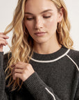 PULL COL ROULOTTE - DARI - ANTHRACITE/ECRU PULL NEW KOOKAI Mode Kookai