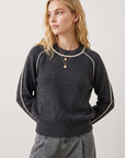 PULL COL ROULOTTE - DARI - ANTHRACITE/ECRU PULL NEW KOOKAI Mode Kookai