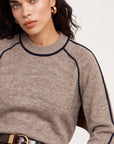 PULL COL ROULOTTE - DARI - BEIGE/MARINE PULL NEW KOOKAI Mode Kookai