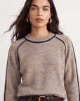 PULL COL ROULOTTE - DARI - BEIGE/MARINE PULL NEW KOOKAI Mode Kookai