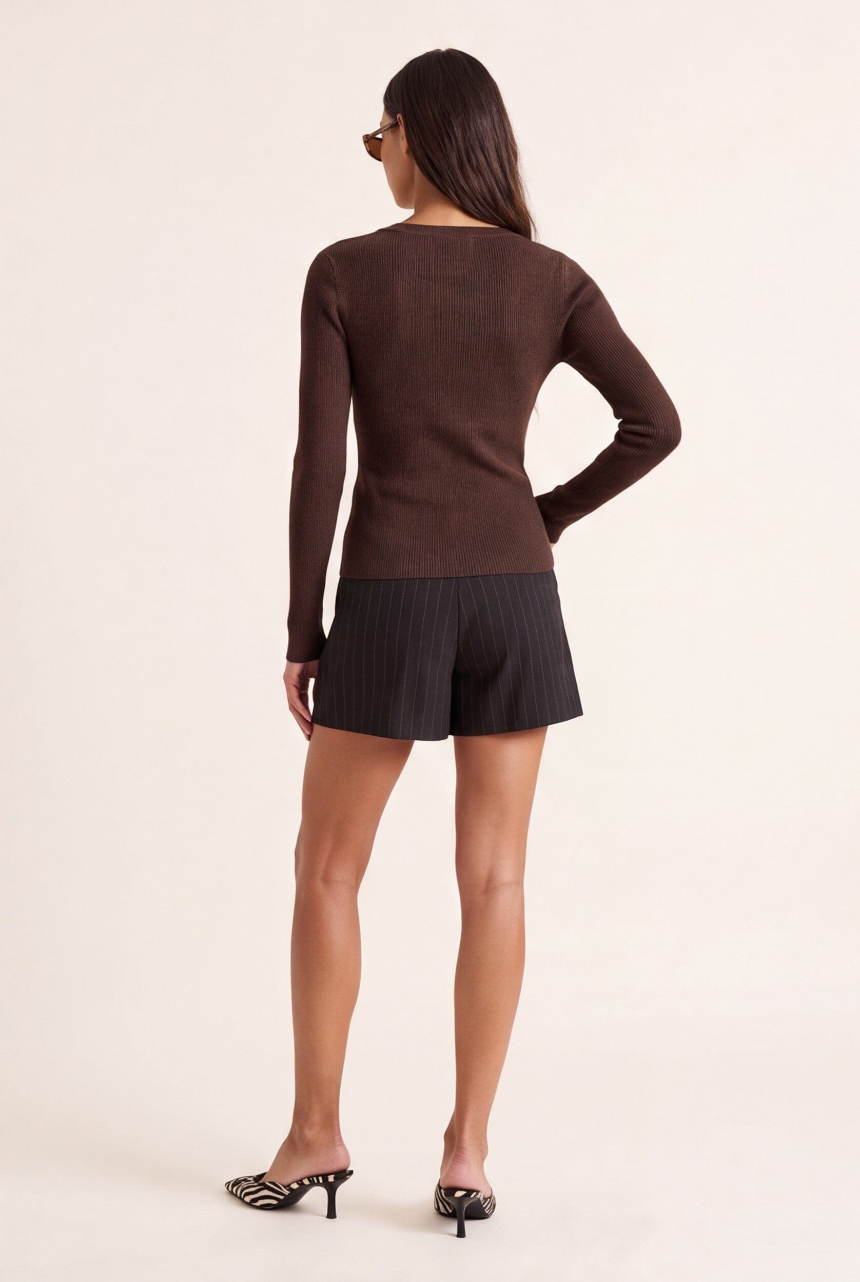 PULL COL TUNISIEN - D-BAYRON - BRUN PULL NEW KOOKAI Mode Kookai