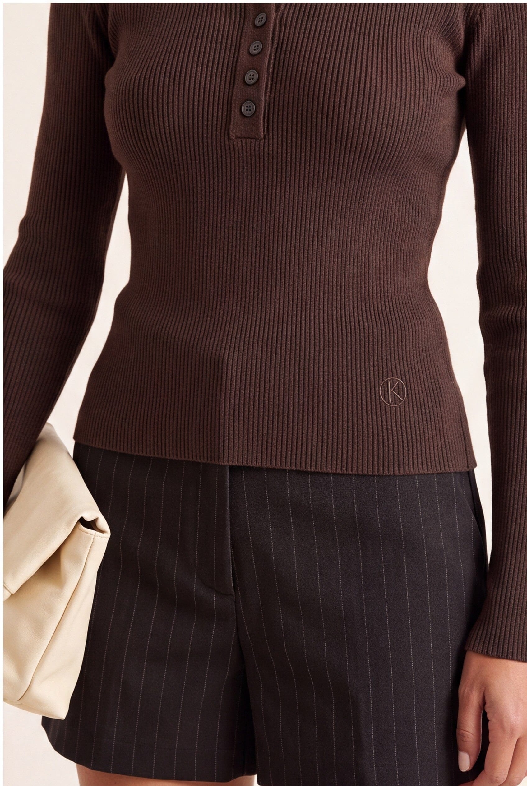PULL COL TUNISIEN - D-BAYRON - BRUN PULL NEW KOOKAI Mode Kookai