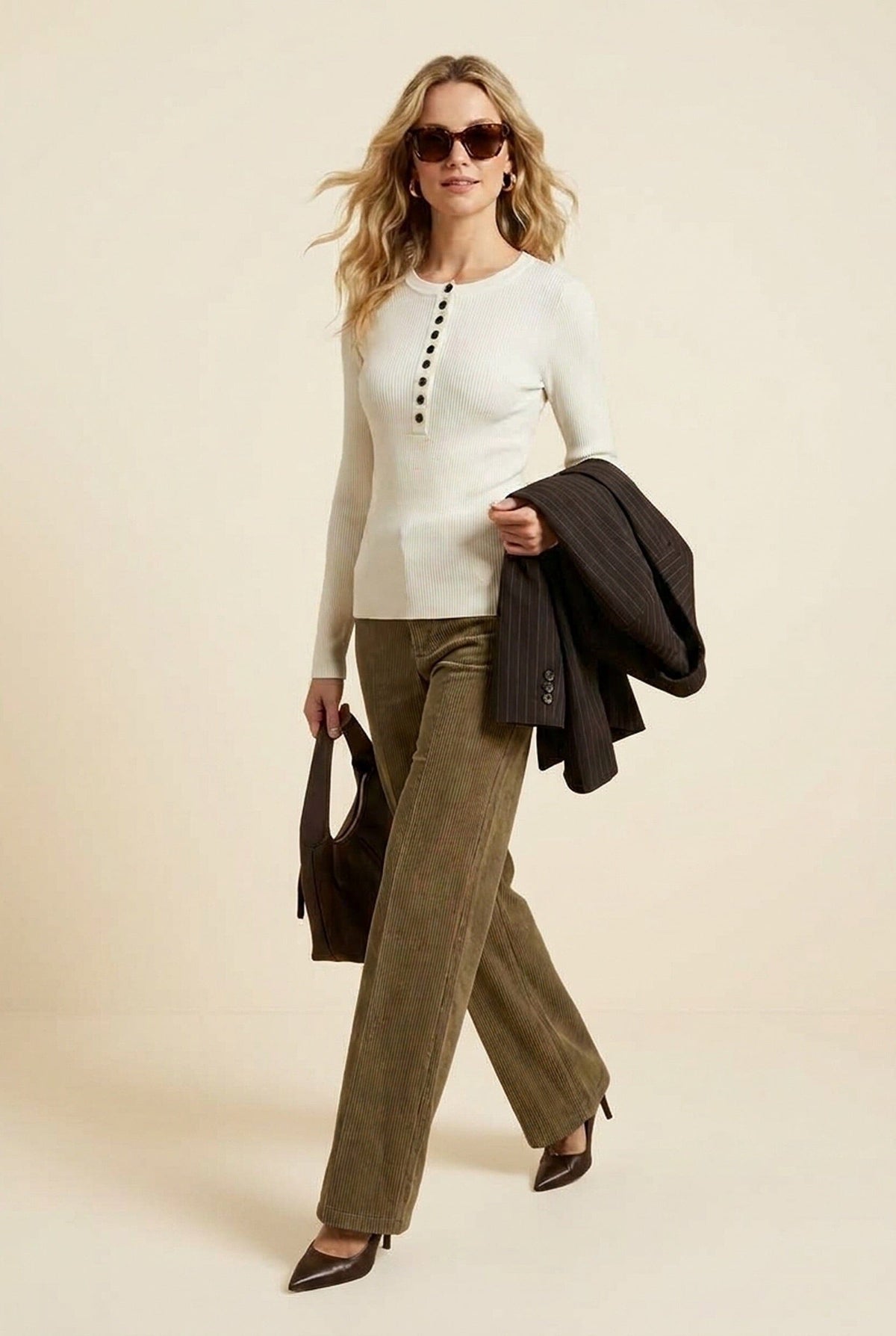 PULL COL TUNISIEN - D-BAYRON - ECRU PULL NEW KOOKAI Mode Kookai