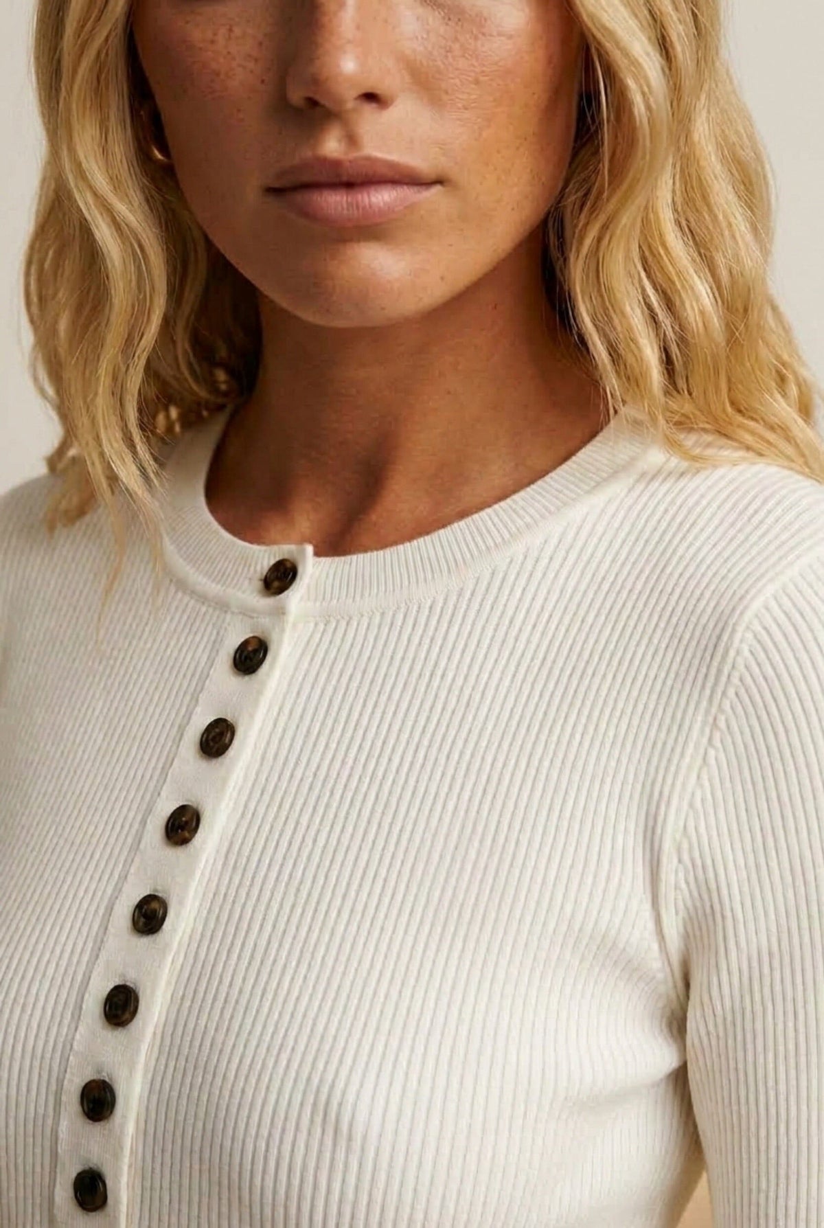 PULL COL TUNISIEN - D-BAYRON - ECRU PULL NEW KOOKAI Mode Kookai