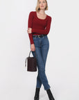 PULL COL U - BAYRON - RHUBARBE PULL NEW KOOKAI Mode Kookai