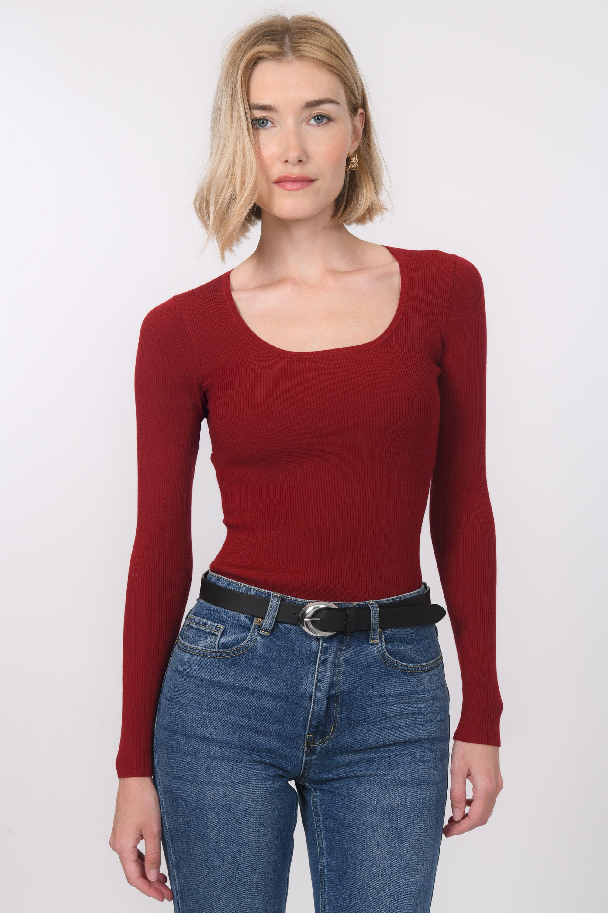 PULL COL U - BAYRON - RHUBARBE PULL NEW KOOKAI Mode Kookai