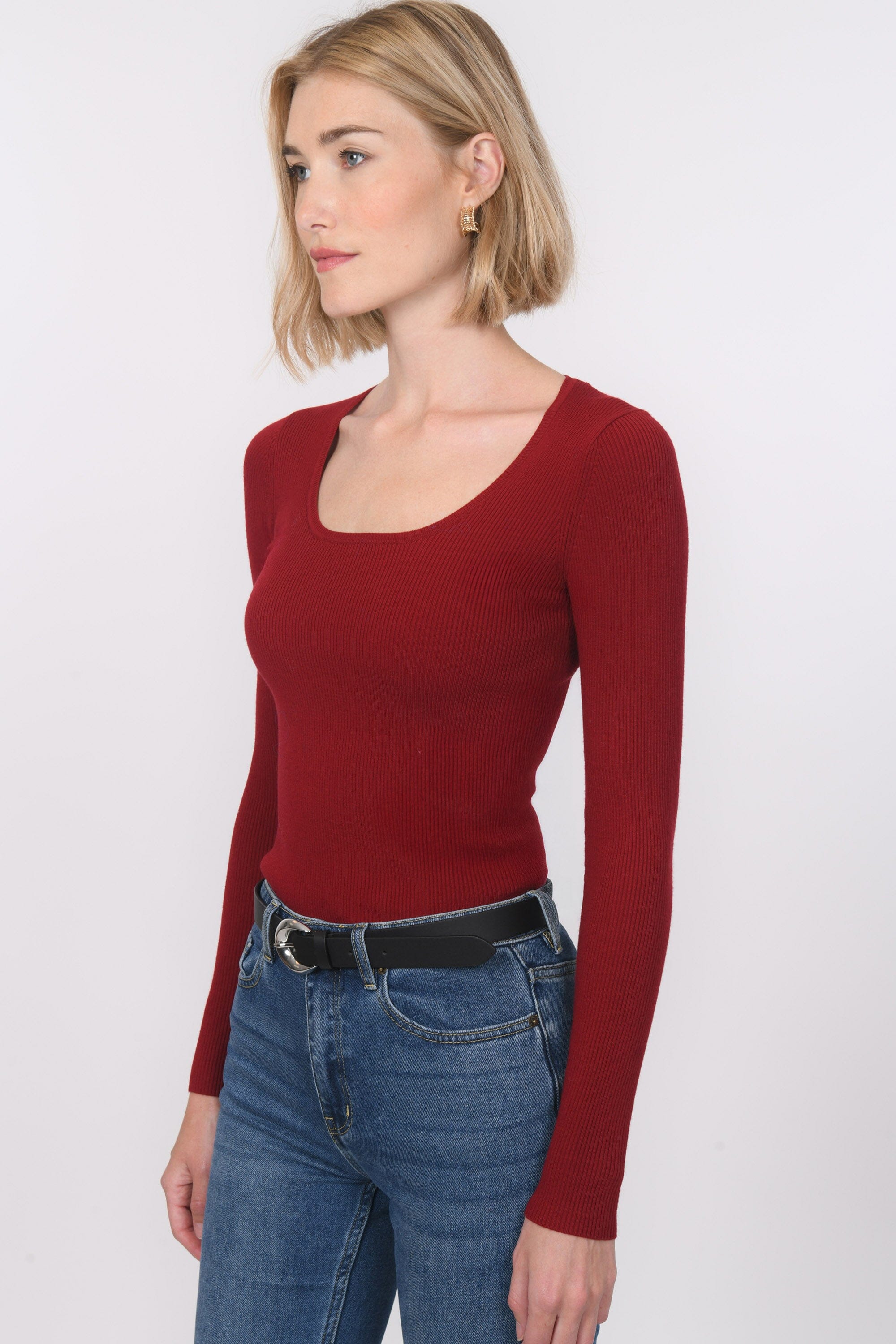 PULL COL U - BAYRON - RHUBARBE PULL NEW KOOKAI Mode Kookai