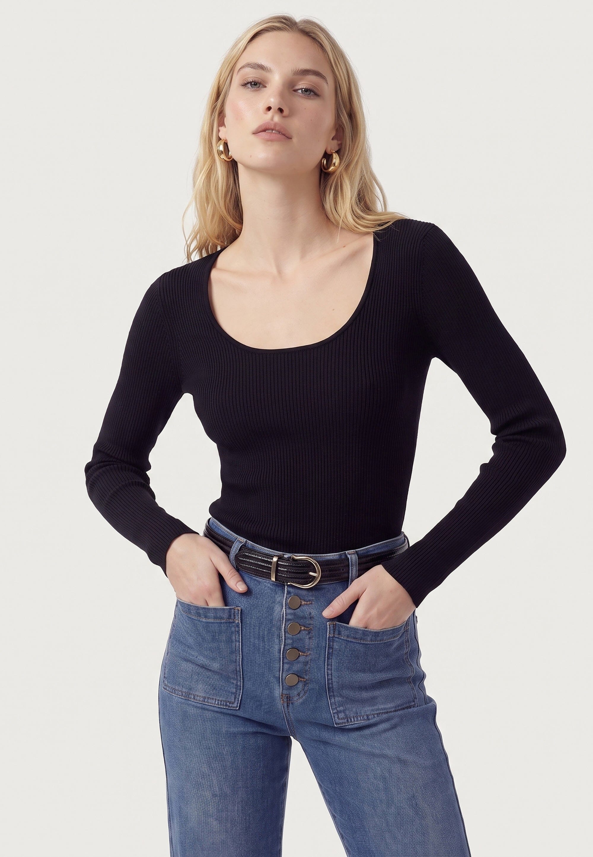 PULL COL U - D-BAYRON - NOIR PULL NEW KOOKAI Mode Kookai