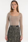 PULL COL U - LOLITA - CAMEL PULL KOOKAI Mode Kookai