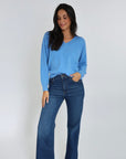 PULL COL V ANITA BLUE PULL KOOKAI Mode Kookai