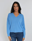 PULL COL V ANITA BLUE PULL KOOKAI Mode Kookai
