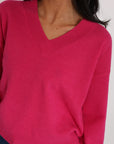PULL COL V ANITA FUSCHIA PULL KOOKAI Mode Kookai