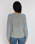 PULL COL V ASTRID GRIS CHINÉ/BLUE PULL KOOKAI Mode Kookai